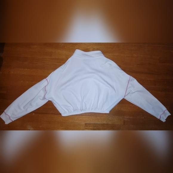 𝅺POLAROID White Cropped top Sweatshirt - Picture 7 of 7